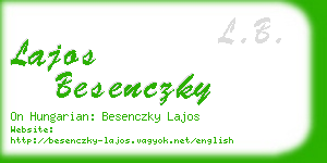 lajos besenczky business card